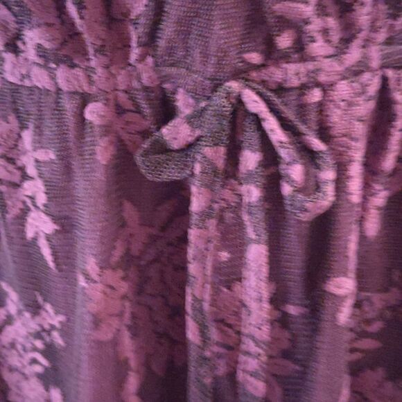 New BeBop Purple Lace Pullover Junior‎ Size M Elastic Waist Lined Dress - Picture 3 of 10